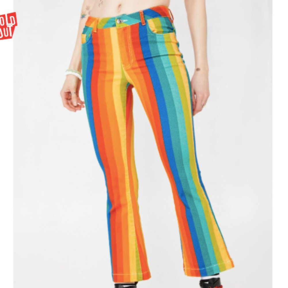 Current Mood CANDY KALEIDOSCOPE FLARE PANTS